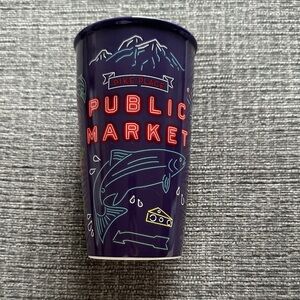 Rare collectable Starbucks Pike Place Public Market Travel Mug 12oz